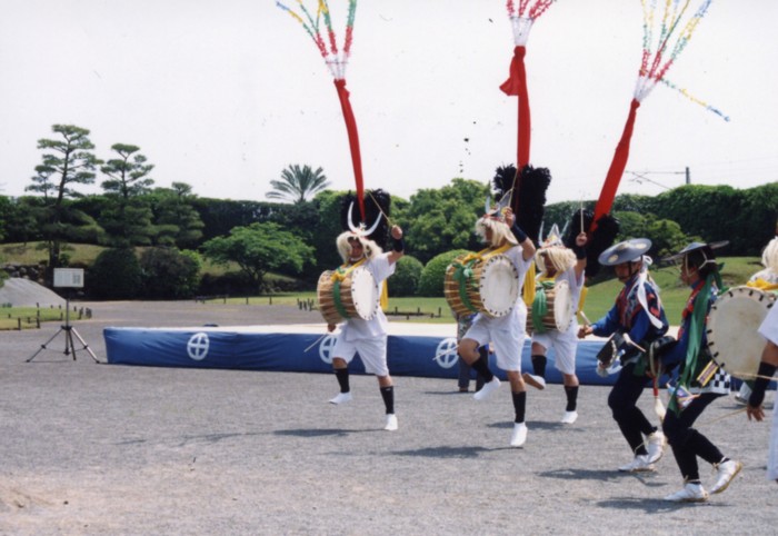 磯仙厳園庭にて