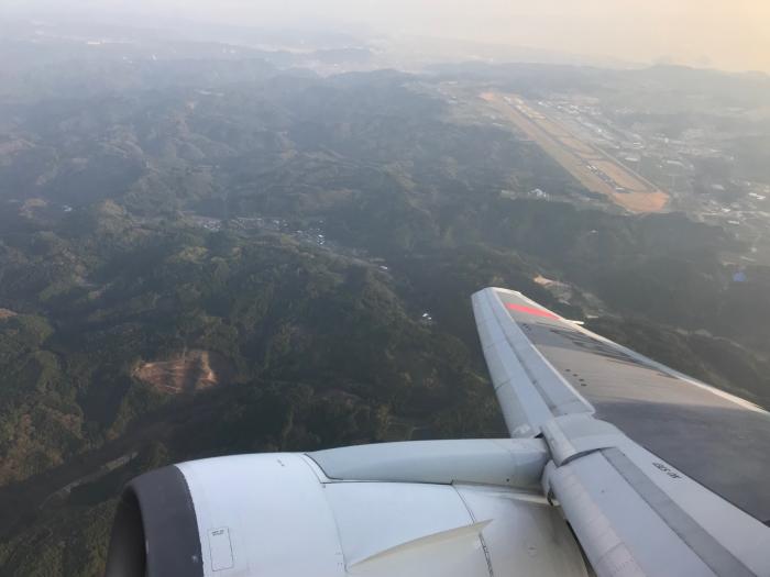 空から見た鹿児島空港