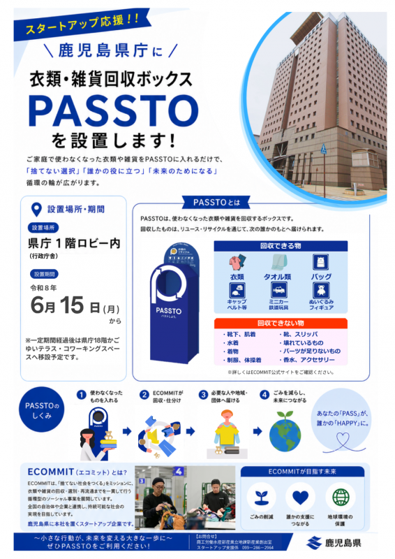 衣類回収ボックス設置のお知らせ