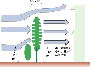 高垣による防風の実際