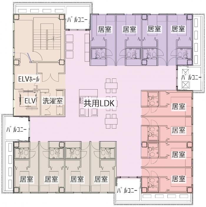 全体図（4階～8階）