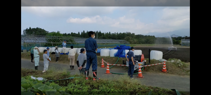 肝付中部地域畑地かんがい散水実演会