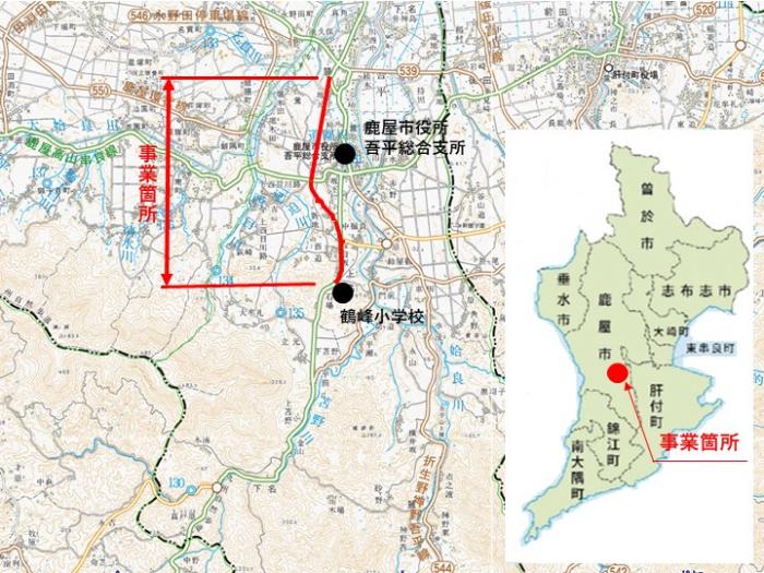 吾平道路位置図