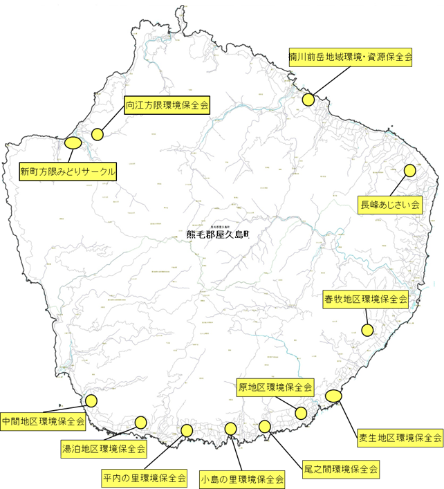 屋久島多面位置図