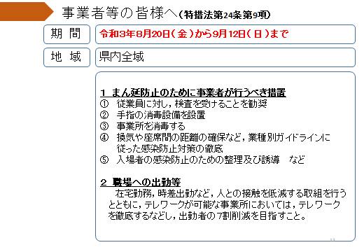 13ページ：まん延防止のために事業者が行うべき措置