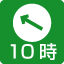 主な出入り口からの北のほうがくは10時です