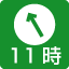 主な出入り口からの北のほうがくは11時です