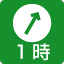 主な出入り口からの北のほうがくは1時です