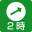 主な出入り口からの北のほうがくは2時です